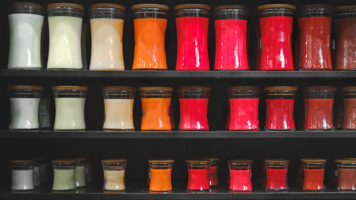 Wall of candles