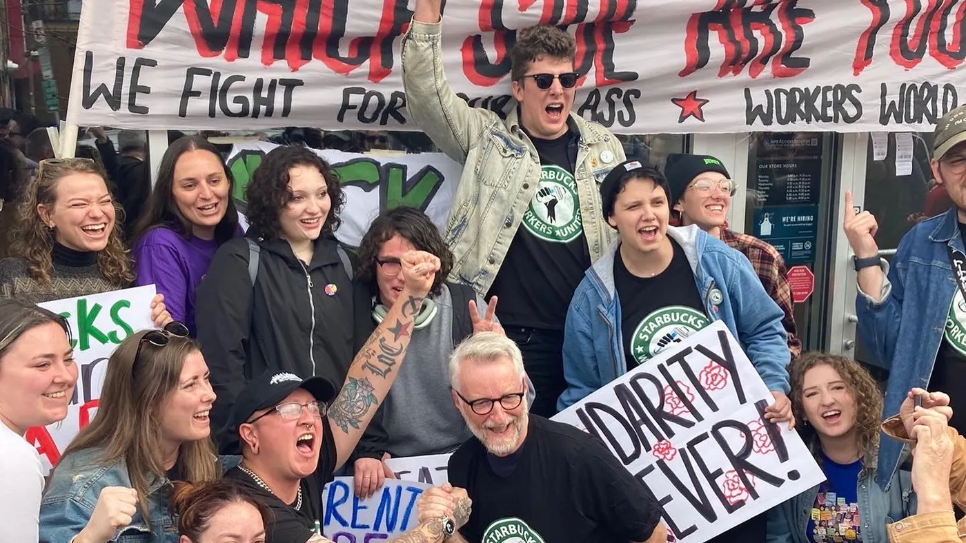 Starbucks Workers United members on strike