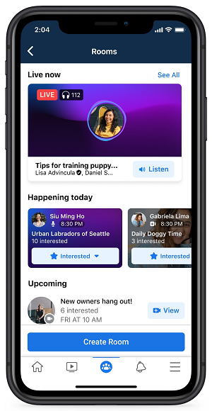 Facebook audio in groups