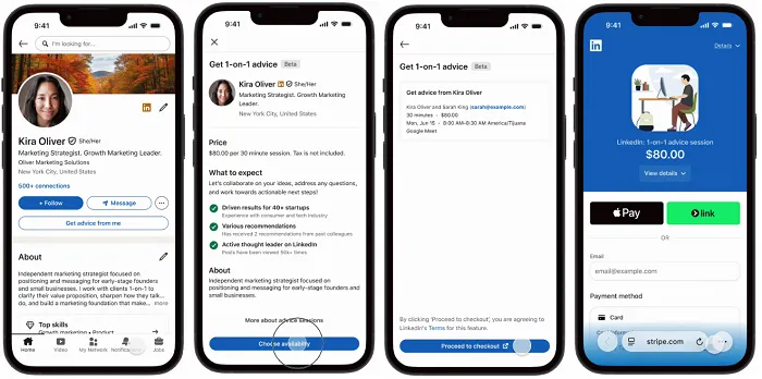LinkedIn consultant booking