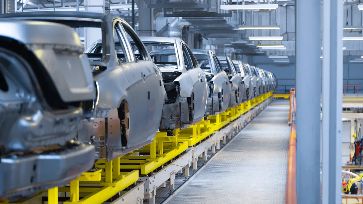 Modern automobile production line