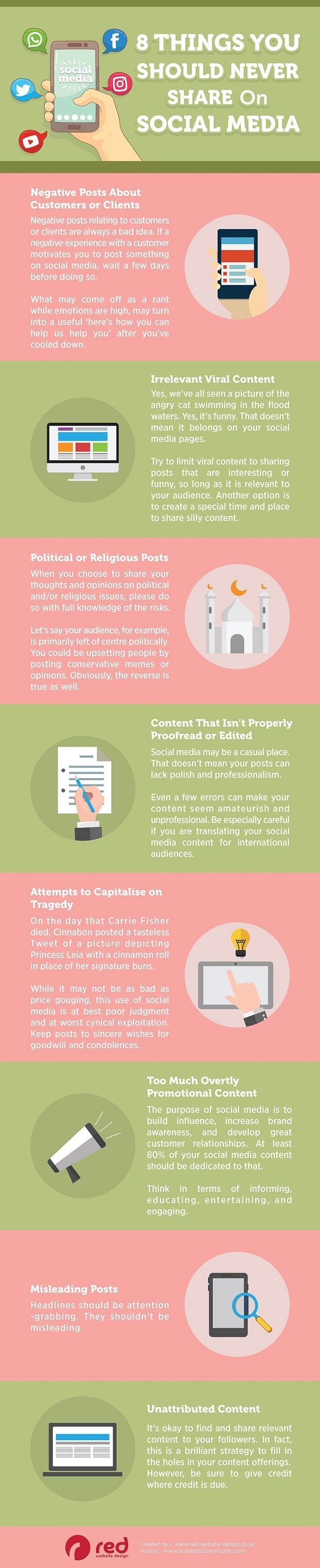 8 Things You Should Never Share on Social Media [Infographic] | Social Media Today