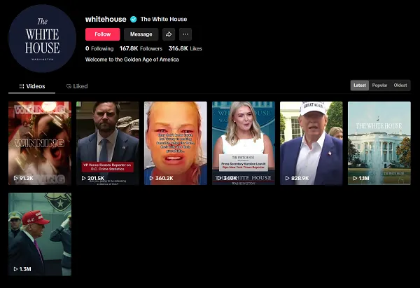 White House TikTok