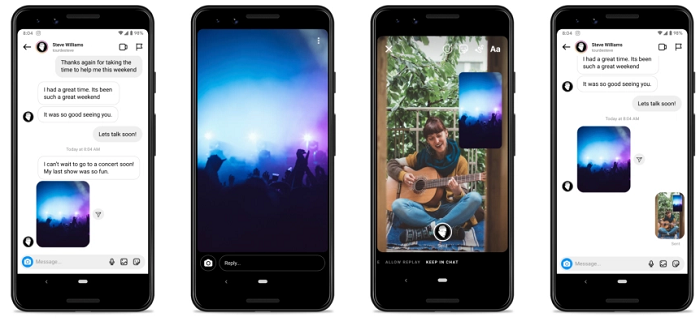 Instagram visual replies