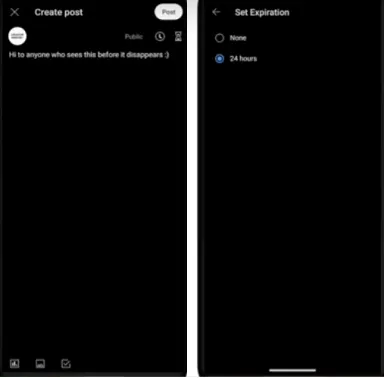 YouTube expiring posts