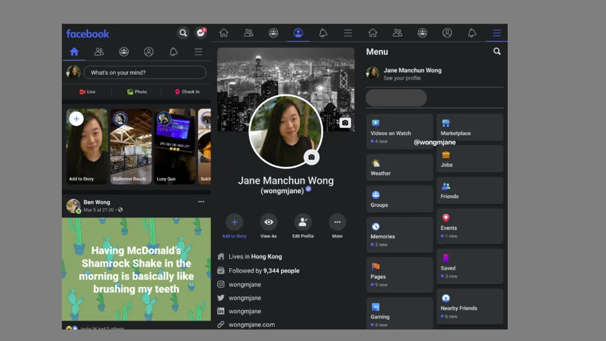 Facebook Dark Mode