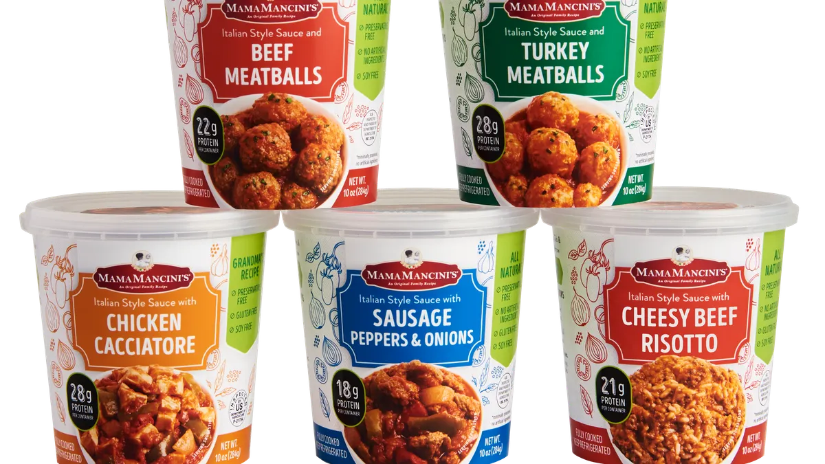 Container's of Mama's Creations meatballs.