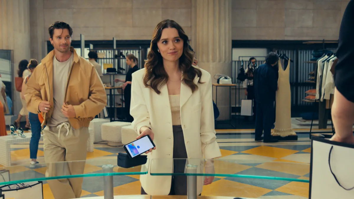 Aimee Lou Wood and Patrick Schwarzenegger in Venmo's "Venmo Everything" campaign video.