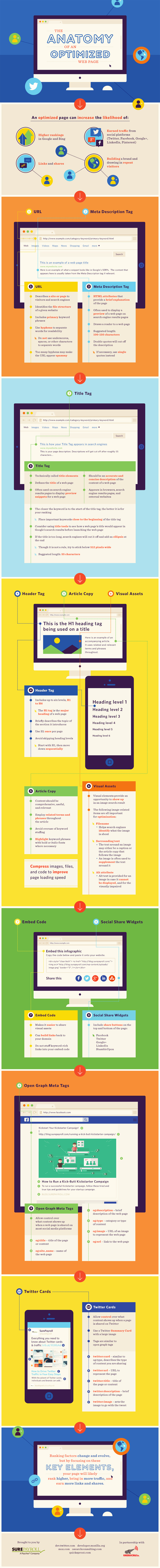Infographic looks at a range of key web page elements