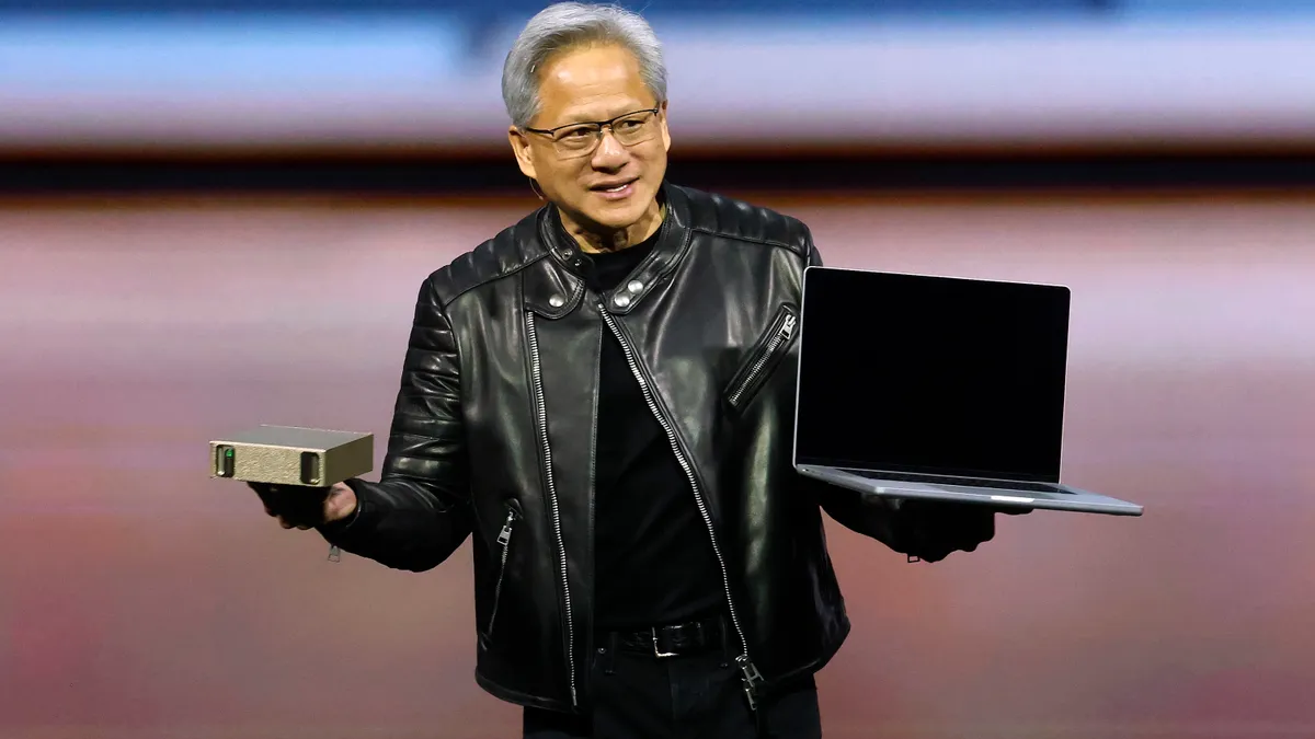 Nvidia CEO Jensen Huang delivers the keynote address during the Nvidia GTC 2025 at SAP Center on March 18, 2025 in San Jose, California.