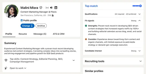 LinkedIn Hiring Assistant