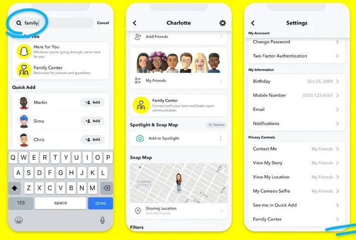 Snapchat Family Center Update