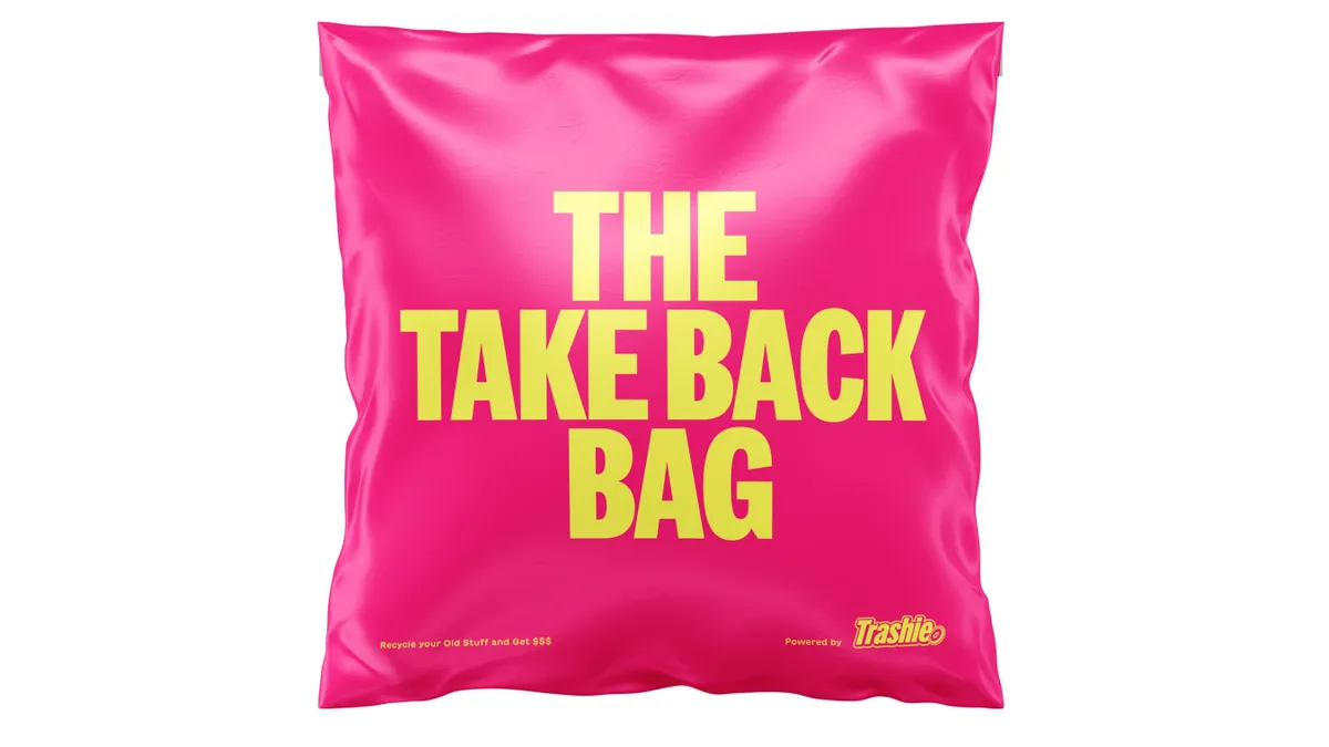 A product shot of a Trashie takeback bag.