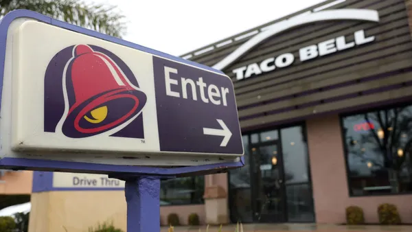 A view of a Taco Bell restaurant on February 06, 2025 in Dublin, California.