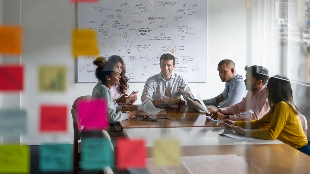 People in a business meeting planning