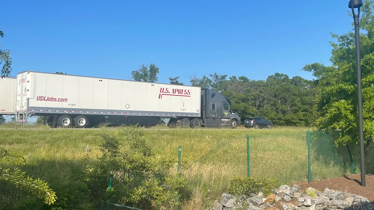 U.S. Xpress Enterprises tractor-trailer on I-95 in Virginia in May 2023.