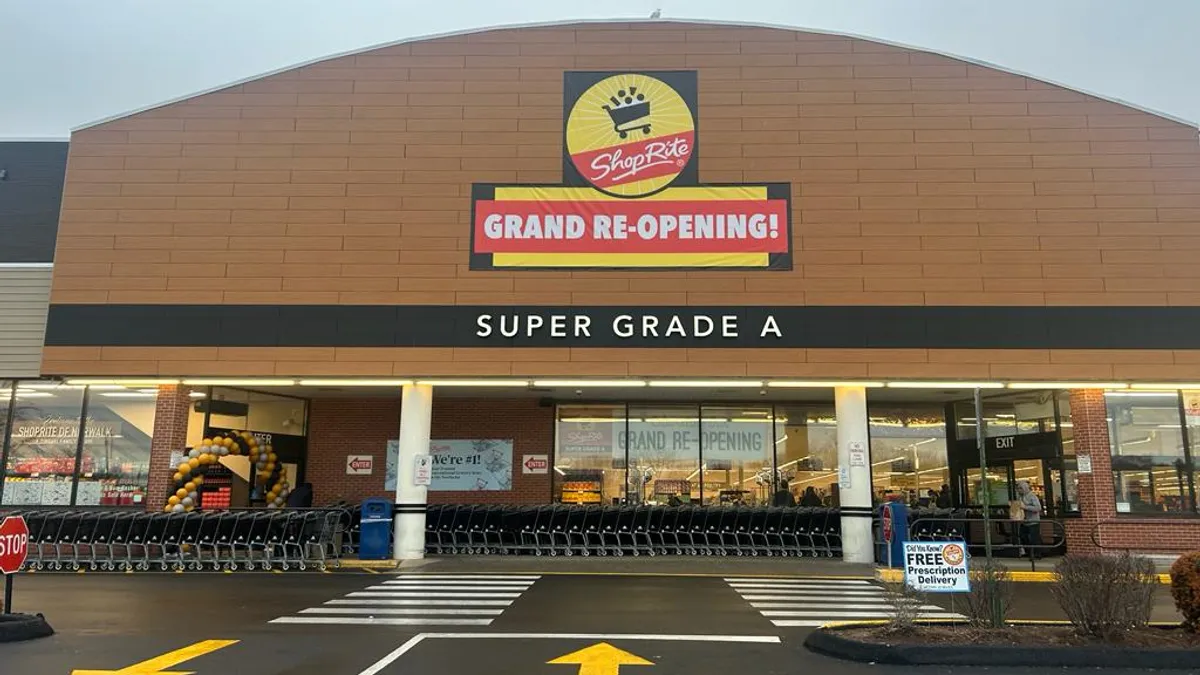 Exterior of a grocery store.