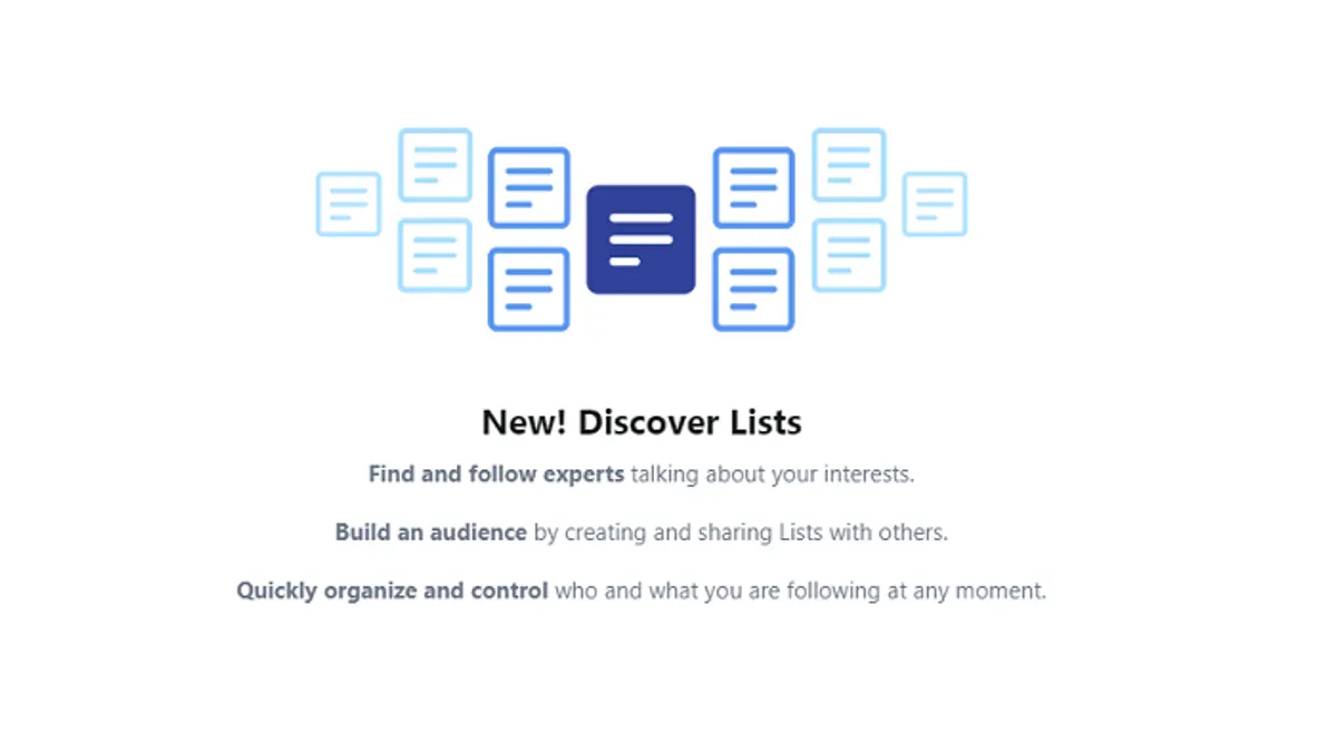 Twitter List discovery