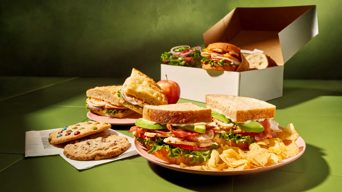 A promotional image of some Panera items offered through catering.