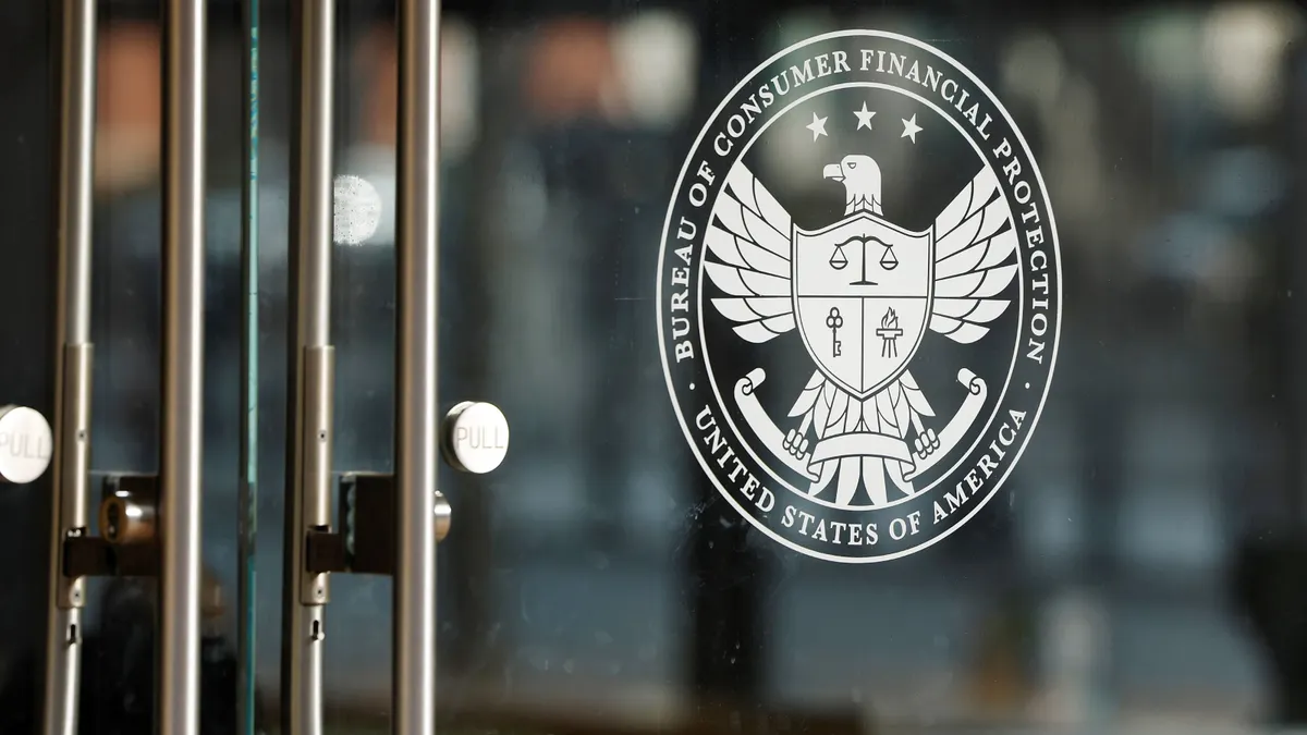 CFPB open banking banks Russell Vought fintechs Trump cryptocurrency