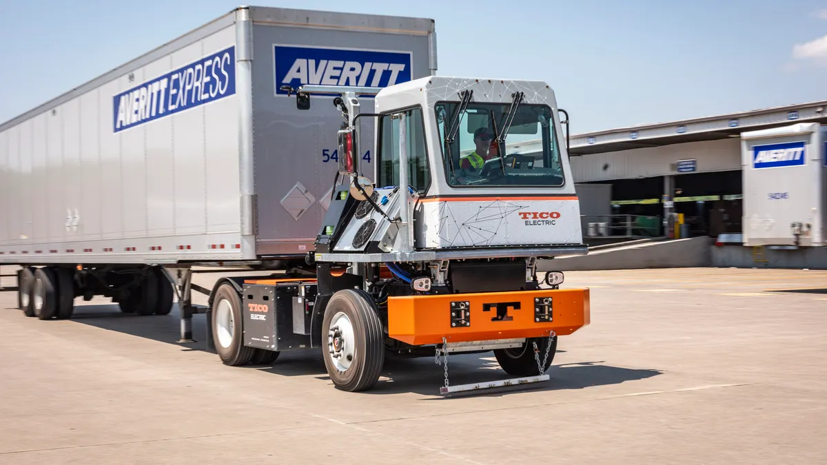 Averitt Express pilots Terminal Investment Corporation's Pro-Spotter electric yard switcher at the carrier's Nashville service center