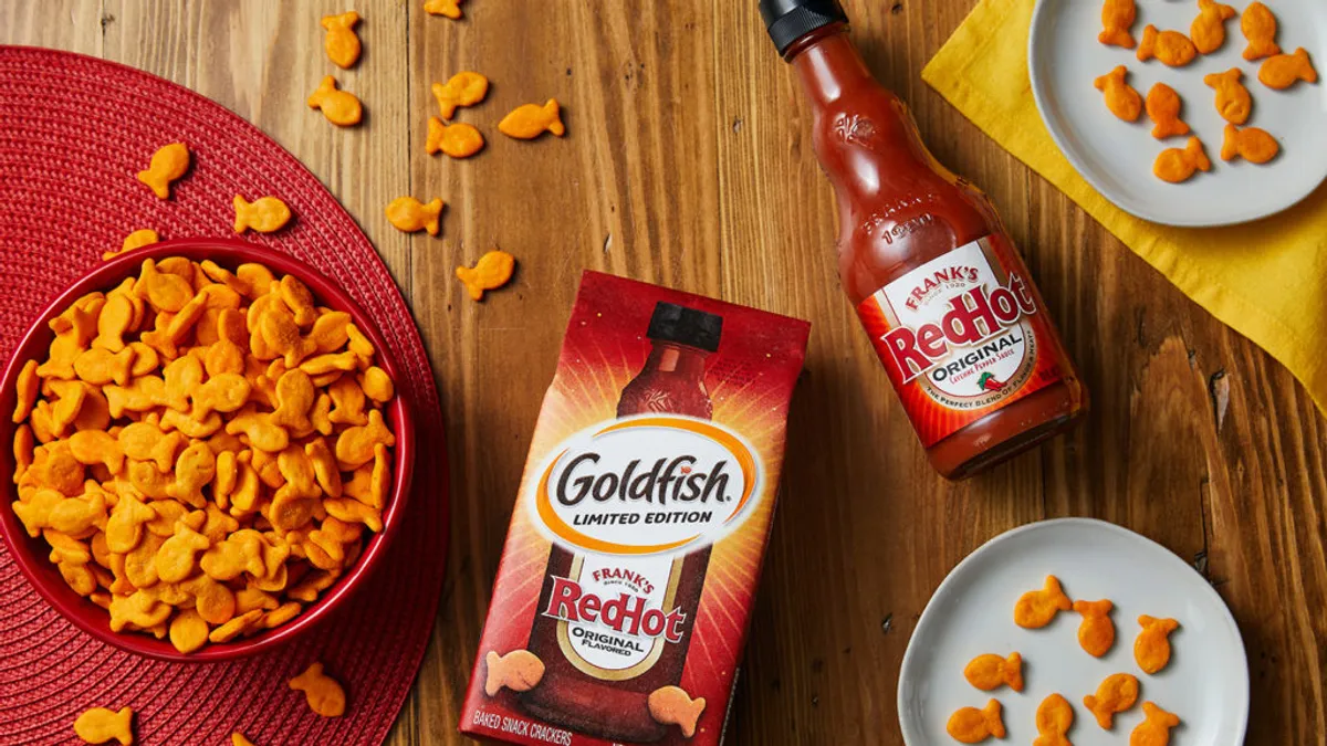 Goldfish and Frank’s RedHot Partner