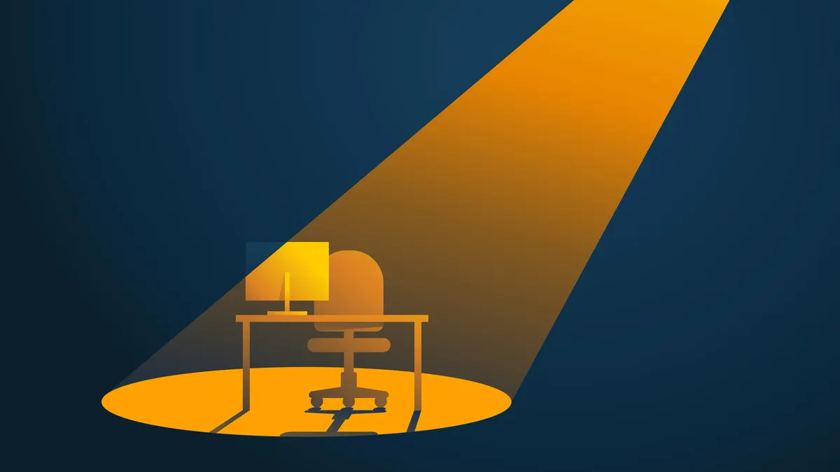 desk with spotlight - movers