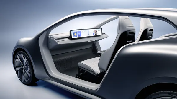 Lucid Lunar robotaxi concept, looking inside.