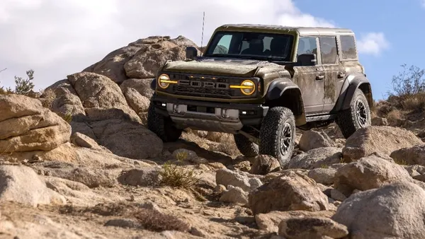 2026 Ford Bronco Raptor, traversing a demanding off-road trail