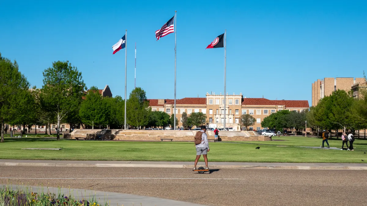 Texas Tech University's central quad.