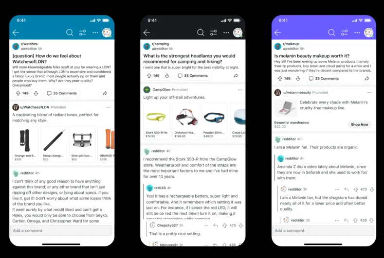 Reddit Dynamic Shopping Ads