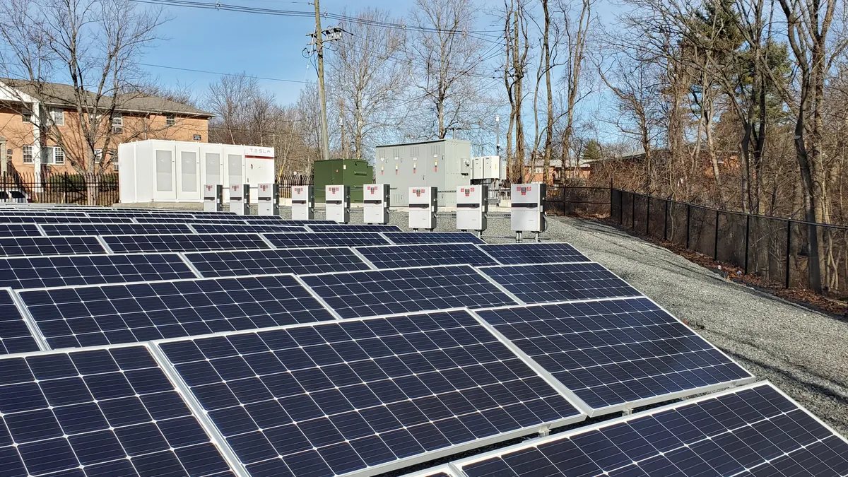 Public Service Electric and Gas solar and storage project at closed landfill in Highland Park, New Jersey