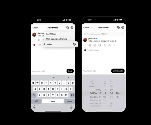 Threads Announces Test of Post Scheduling