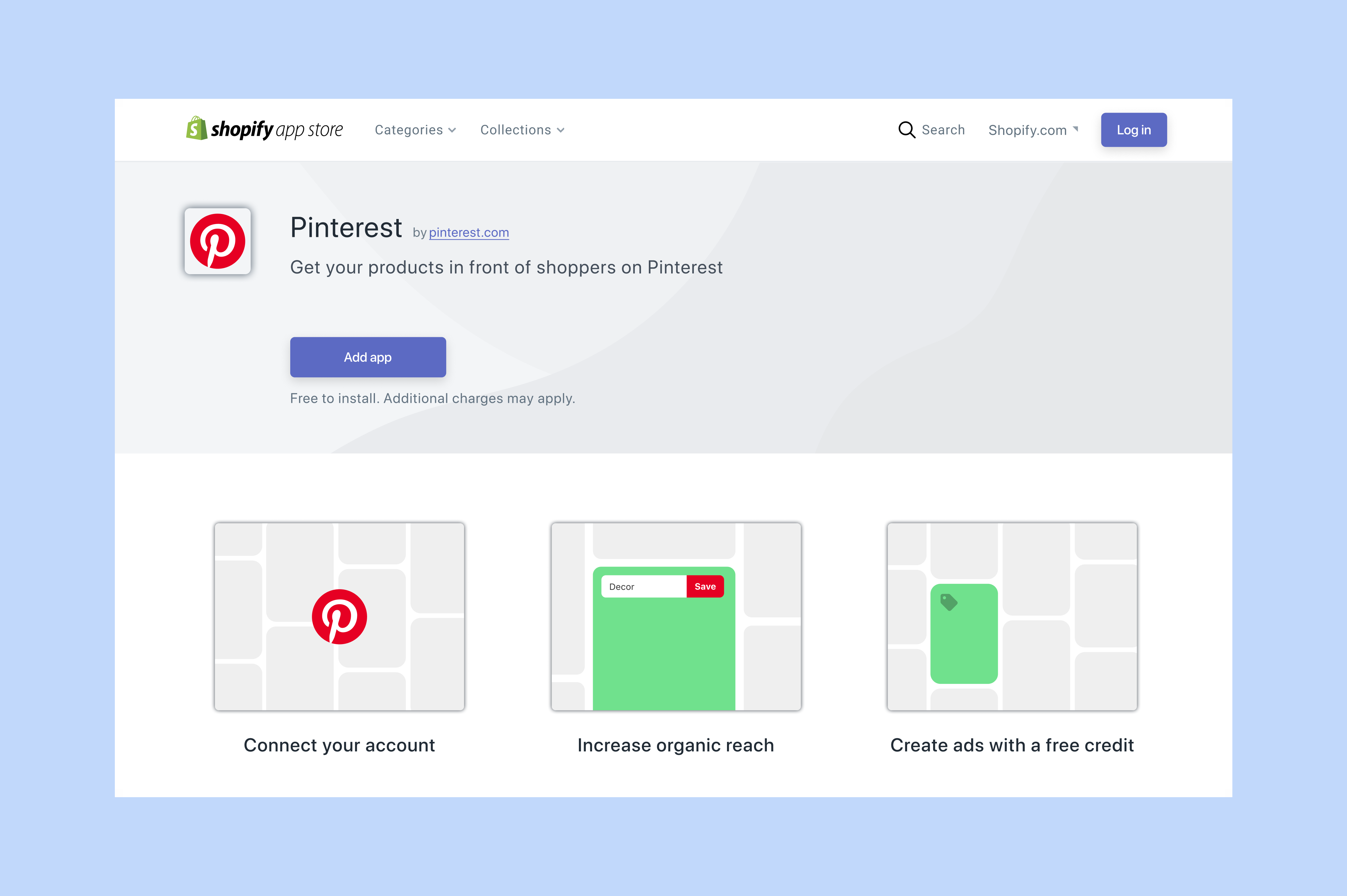 Pinterest Shopify app