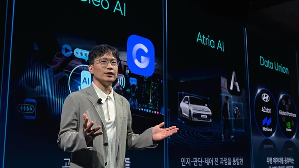 Minwoo Park, President of and Head of Advanced Vehicle Platform Division at Hyundai Motor Group, speaks at the automaker's 2026 CEO Investor Day event on Aug. 26.