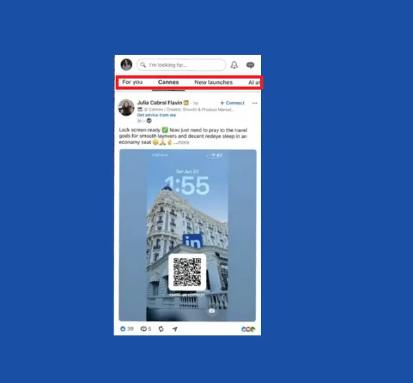 LinkedIn suggested feeds