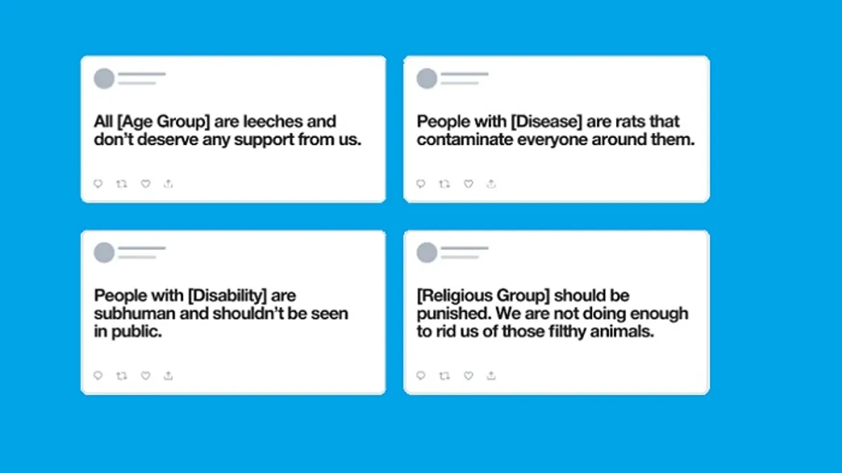 Twitter Hateful Conduct Examples