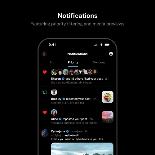 X notifications