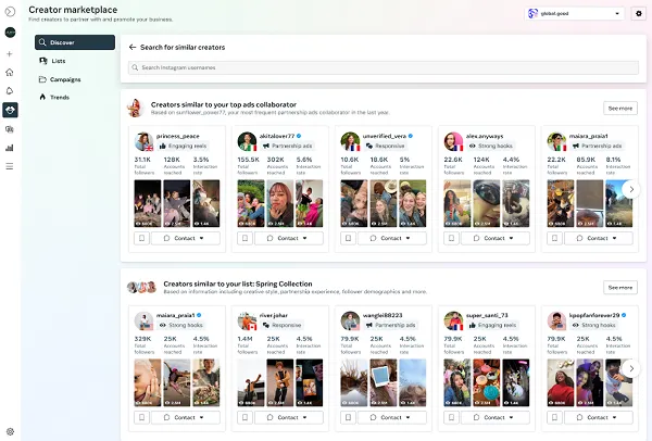 Facebook Creator Marketplace update
