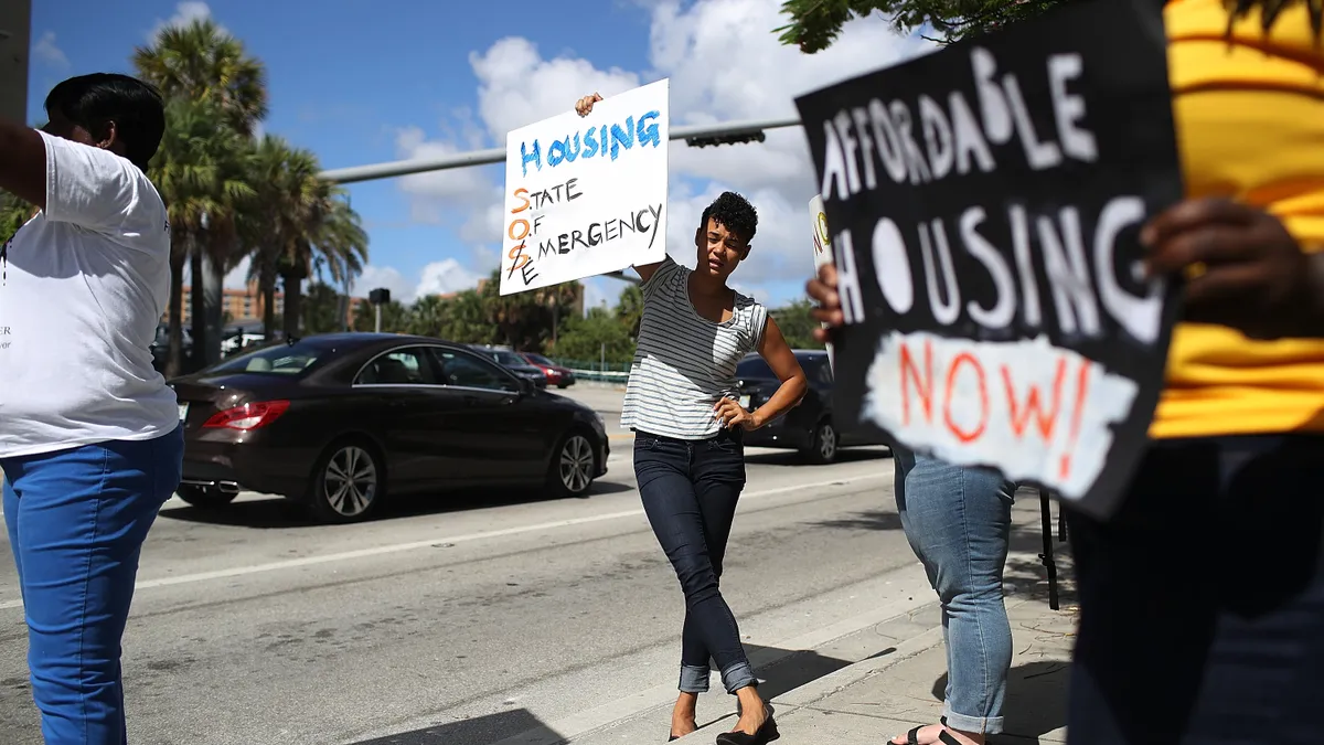 affordable housing protest