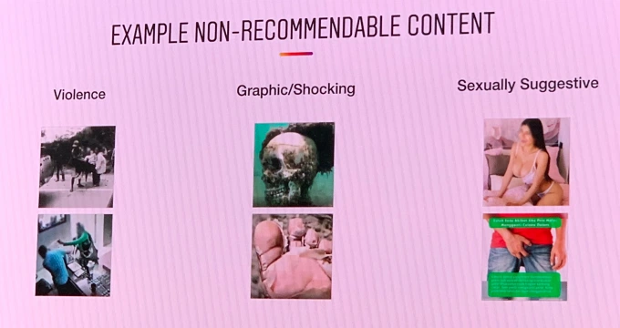 Instagram sensitive content examples