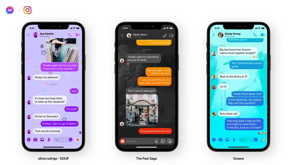 Messenger chat themes