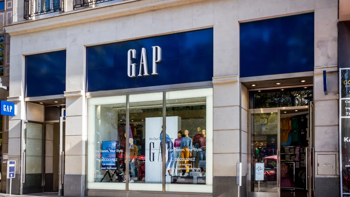 The outside of a Gap store