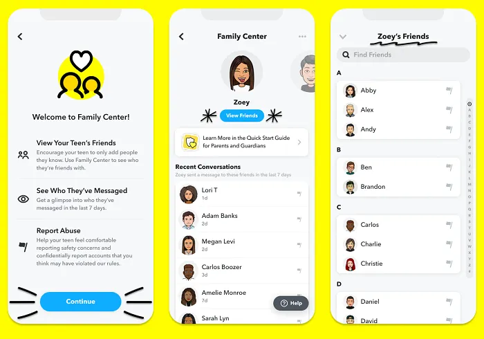 Snapchat Family Center