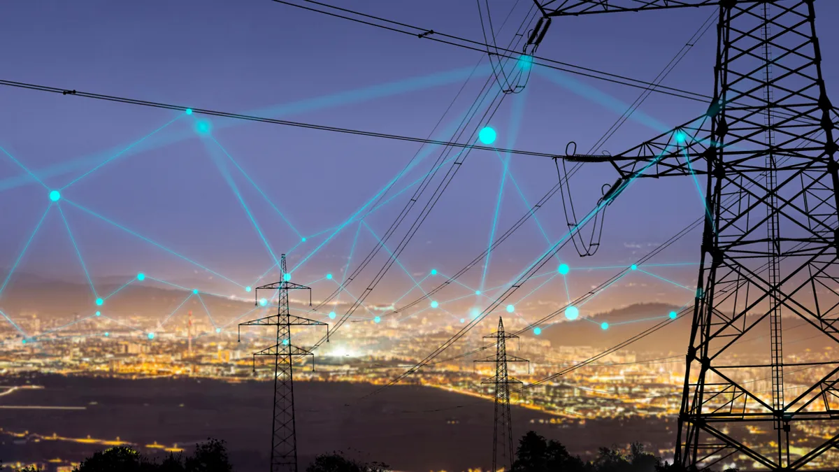 An artistic template of a twilit cityscape that metaphorically represents the role of quantum computing-hardened encryption keys in strengthening data security.