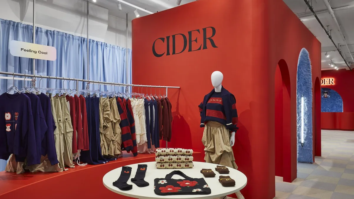 The interior of Cider's pop-up in New York City's SoHo neighborhood.