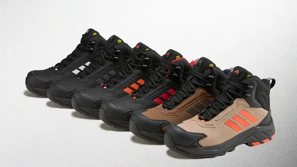 Six shoes in a lineup from the GRANOR MID M S3S Adidas style