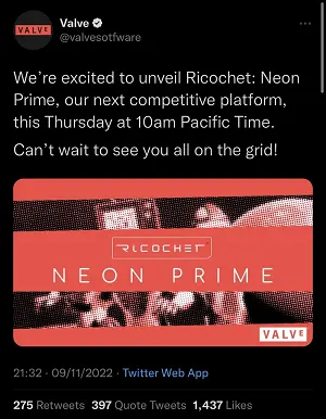 Valve fake tweet