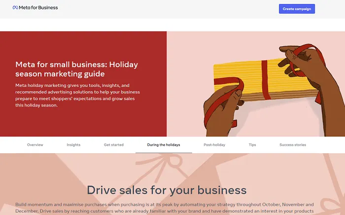 Meta holiday marketing tips