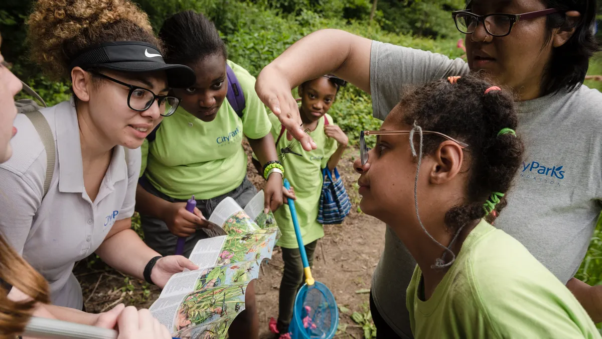 CityParks Foundation Green Girls Empowered by ING has provided a five-week summer program for explorations in New York City parks. (Photo taken in 2019.)